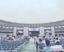 味スタアリーナ席見え方Bブロック、Hブロック